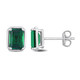 1.80 Carat (ctw) Lab-Created Emerald Octagon Solitaire Earrings product