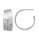Sterling Silver Round Scratch Finish J-Hoop Earrings product