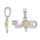 Sterling Silver GOLF Tee Charm Pendant Necklace product