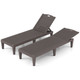 Chaise Lounge Chairs with 5-Position Adjustable Backrest (Set of 2) product