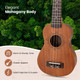 Soprano Mahogany Wooden Ukulele Set product