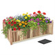 Natural Acacia Wood Rectangular Planter Box (1 or 2-Pack) product