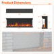 50" 3-Sided Electric Fireplace with 12 Flame Colors product