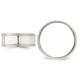Men's Sterling Silver Edge Design Wedding Band - 8mm  product