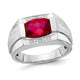 Men's 3.75 Carat (ctw) Lab Created Ruby Ring (Size 10) product