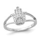 Sterling Silver Heart Hamsa Ring with Synthetic Cubic Zirconia (CZ)s product