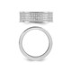 Sterling Silver Eternity Band Ring with Pave Synthetic Cubic Zirconia product