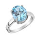 3.50 Carat (ctw) Blue Topaz Ring in Sterling Silver product