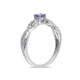 1/6 Carat (ctw) Tanzanite Infinity Ring with Accent Diamonds product