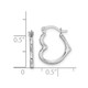14K White Gold Open Heart Hoop Earrings product