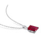 3.69 Carat (ctw) Lab-Created Ruby Octagon Necklace product