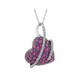 Lab-Created Ruby Heart & Created White Sapphire Necklace  product