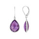 12.0 Carat (ctw) Amethyst Teardrop Earrings in Sterling Silver product