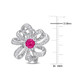2.00 Carat (ctw) Pink and White Topaz Flower Omega-Clip Earrings product