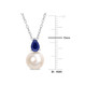 8.5-9mm Freshwater Cultured Drop Pearl Necklace with Blue Sapphire product