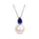 8.5-9mm Freshwater Cultured Drop Pearl Necklace with Blue Sapphire product