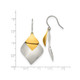 Brushed and Polished Yellow Plated Dangle Earrings product