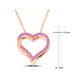 1/2 Carat (ctw) Lab-Created Pink Sapphire Heart Necklace product