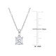 1.25 Carat (ctw) Lab-Created Moissanite Princess-Cut Solitaire Necklace product