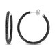 1/4 Carat (ctw) Black Diamond Hoop Earrings in Sterling Silver product