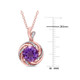 1.50 Carat (ctw) Amethyst and White Topaz Pendant Necklace product