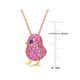 2.40 Carat (ctw) Lab-Created Blue and Pink Sapphire Bird Necklace product