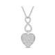 1/4 Carat (ctw) Diamond Infinity Heart Necklace product