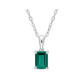 7/8 Carat (ctw) Emerald-Cut Lab-Created Emerald Necklace product