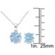 6.35 Carat (ctw) Blue Topaz 8mm Solitaire Earrings and Pendant Set product