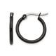 Stainless Steel Polished Black Plated Hoop Earrings (19mm) product