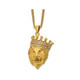 Stainless Steel Polished Lion Head with Crown Necklace product