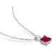 1.46 Carat (ctw) Lab-Created Ruby Princess-Cut Solitaire Necklace product