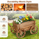 Rustic Wood Wagon Planter (1 or 2-Pack) product