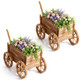 Rustic Wood Wagon Planter (1 or 2-Pack) product
