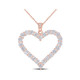 2.40 Carat (ctw) Lab-Created Moissanite Heart Necklace product