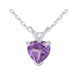 1.50 Carat (ctw) Amethyst Heart Earrings and Necklace Set product