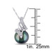 9.5-10mm Black Tahitian Cultured Pearl Necklace in 10K White Gold  product