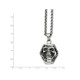 Stainless Steel Antiqued and Polished Skull Pendant Necklace  product
