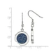 Blue Druzy Dangle Earrings in Polished Stainless Steel product