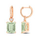 6.45 Carat (ctw) Green Quartz and White Topaz Dangle Earrings product