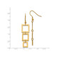 Yellow Plated Stainless Steel Polished Rectangle Dangle Earrings product