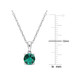 4/5 Carat (ctw) Lab-Created Emerald Solitaire Pendant Necklace product