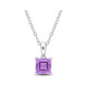 1.00 Carat (ctw) Amethyst Princess-Cut Solitaire Necklace product