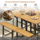 Patio Table and One Sided Bench Set (1 or 2-Pack) product