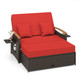 Patio Rattan Daybed Set with 4-Level Adjustment product