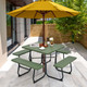 Outdoor Square Picnic Table and Bench Set product
