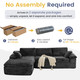 110" L-Shaped Modular Sectional Sofa with Fluffy Cushions product