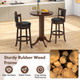 30” Round Pedestal-Base Bar Table with Rubber Wood Frame  product