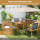 9-Piece Acacia Wood Outdoor Dining Set with Umbrella Hole product