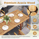 9-Piece Acacia Wood Outdoor Dining Set with Umbrella Hole product